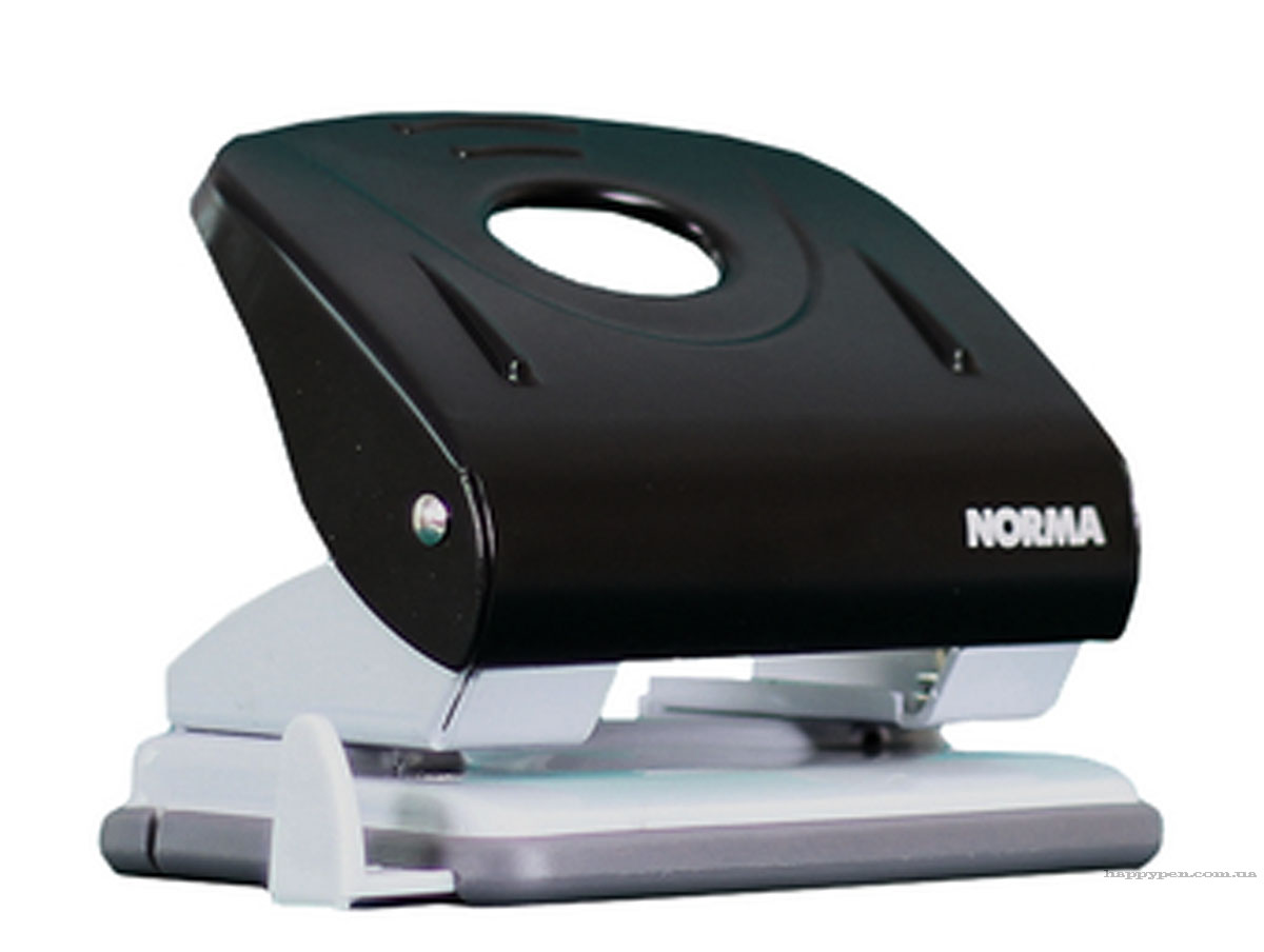 Дырокол на 2 отверстия, до 30 листов (4346), металлический, черн. NORMA - фото 4