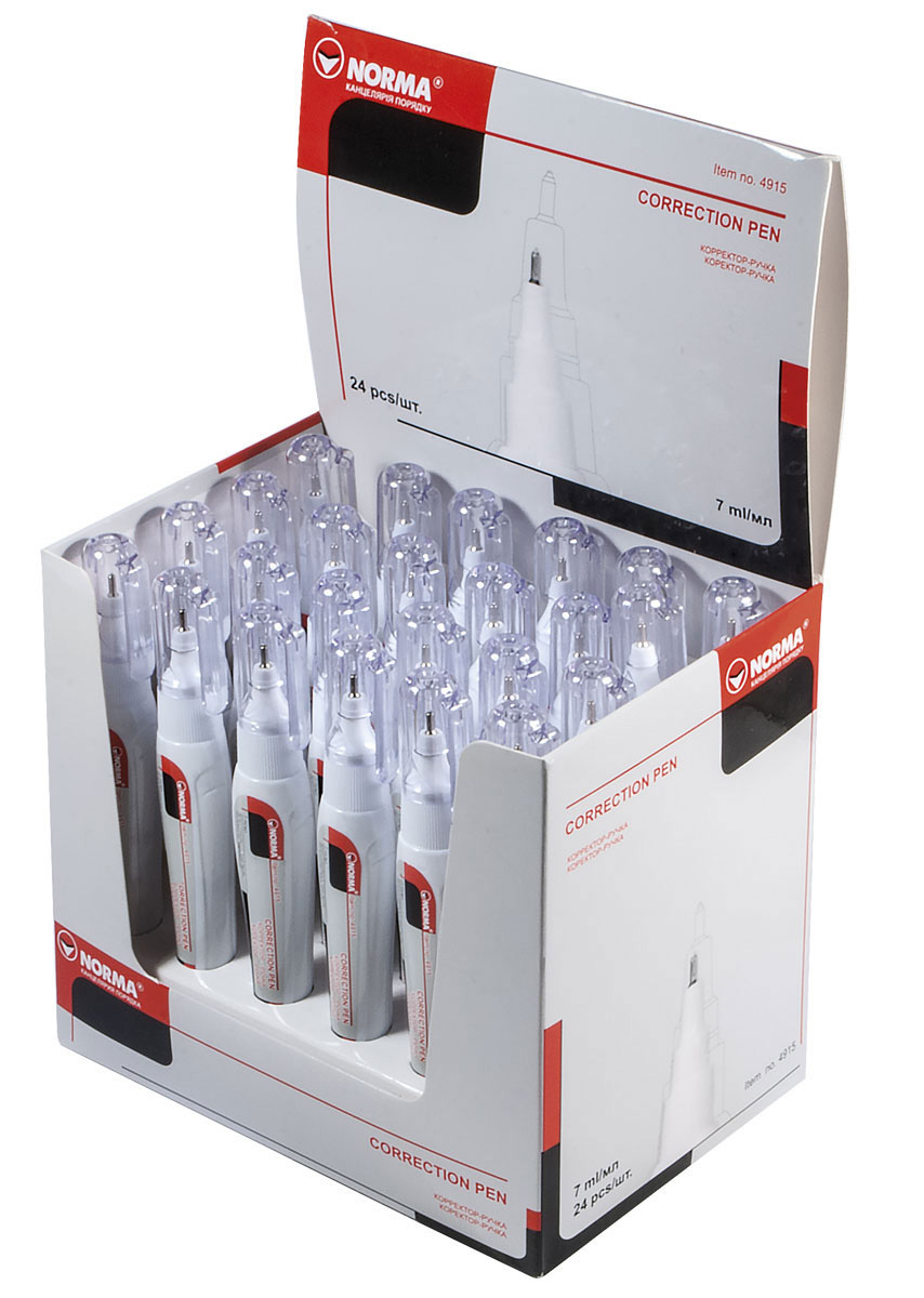 Корректор-ручка 7мл., металлический наконечник NORMA - фото 3