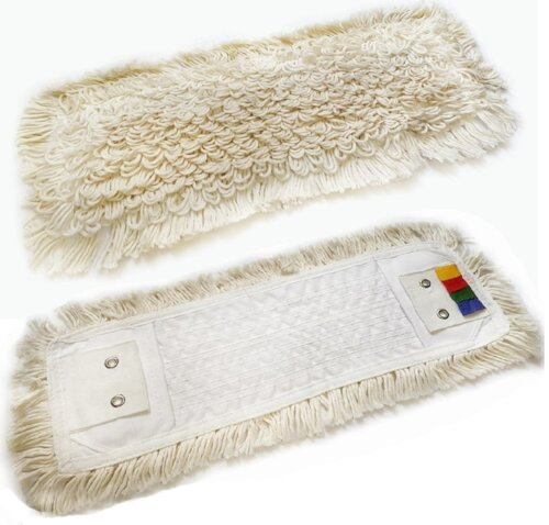 Насадка Моп плоская для швабры 40*12см., Best, хлопковая с карманами и ушками, беж. FLT-112 Uctem - фото 1