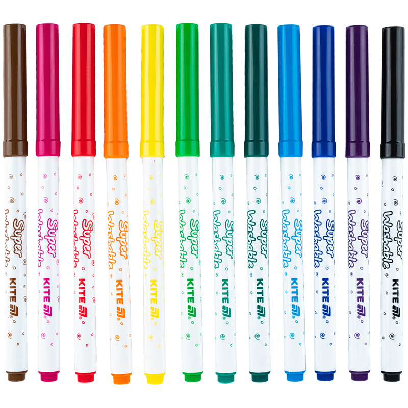 Фломастери, набір 12шт, Kite Creative Superwashable Kite - фото 2