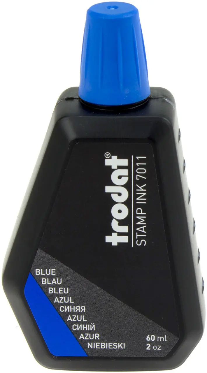 Фарба штемпельна 7011, 60мл., син. Trodat - фото 1