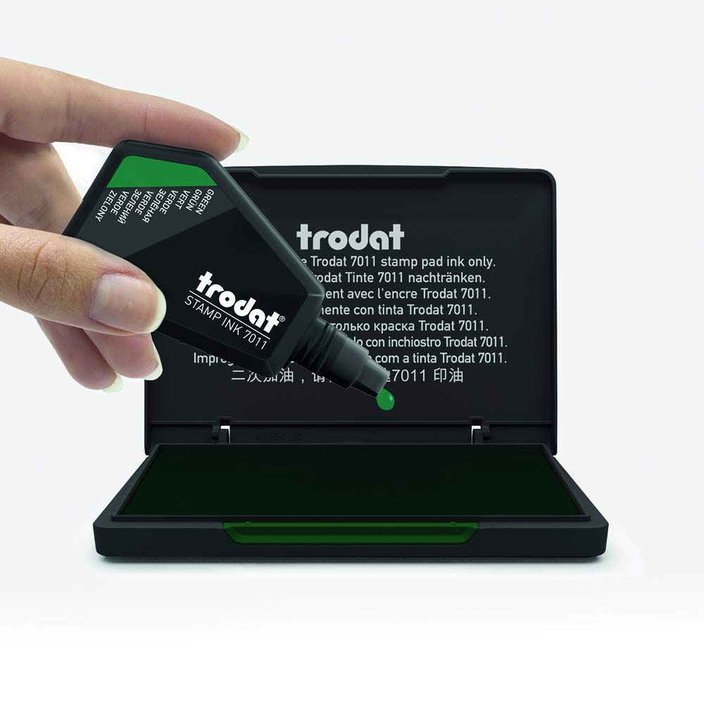 Краска штемпельная 7011, 60мл., зелен. Trodat - фото 3