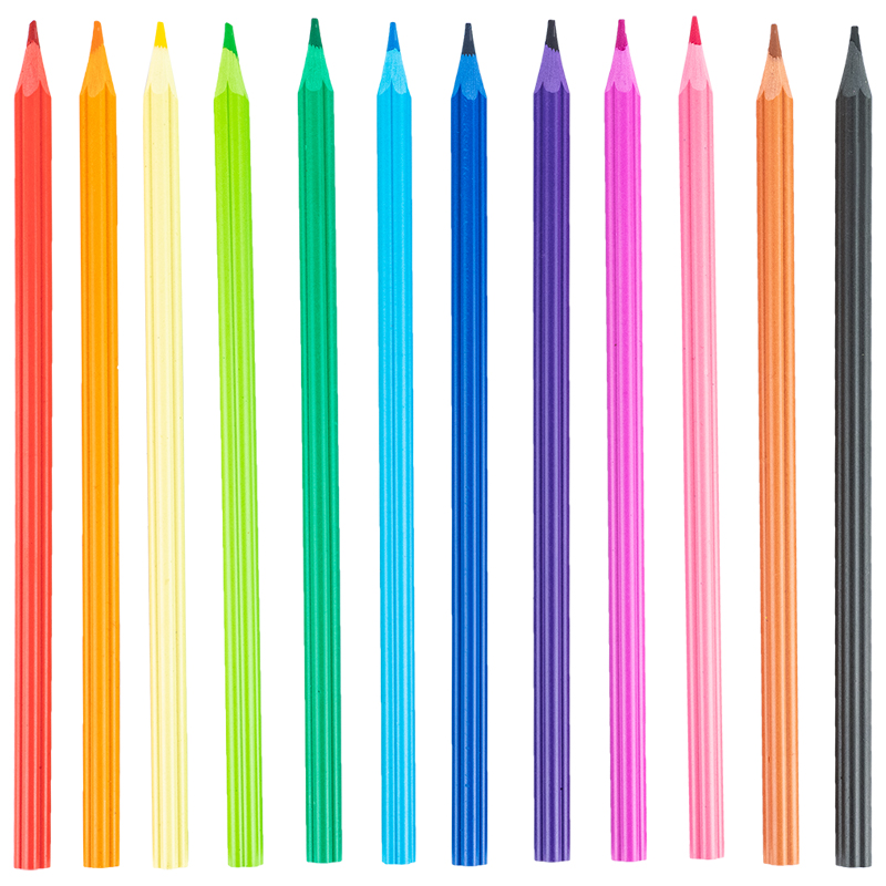 Карандаши цветные пластиковые, 12шт Kite Flower Kite - фото 2