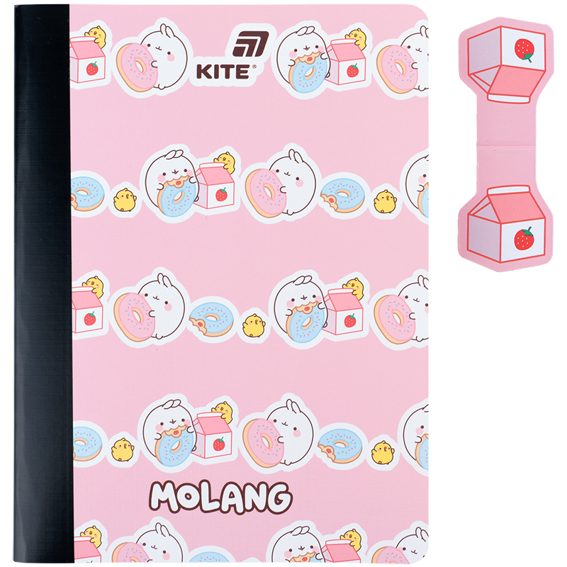 Блокнот с магнитной закладкой, А5, 60 лист., кл., Molang (ML25-192) Kite - фото 2