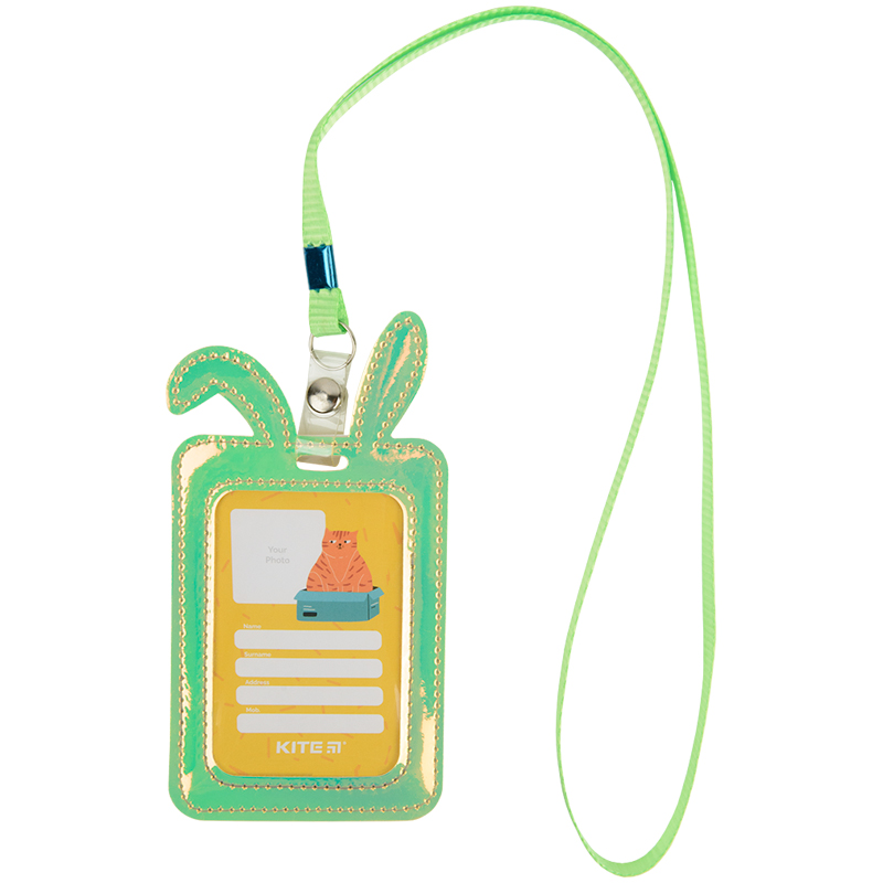 Бейдж Bunny з голографічним ефектом, зелений Kite - фото 2