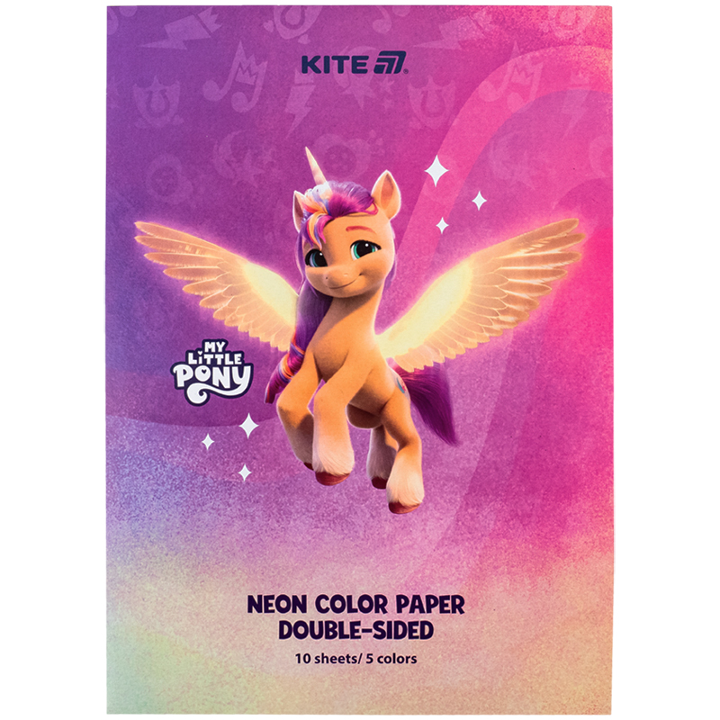 Папір кольор. неон. (10арк/5кол), A4  «My Little Pony» Kite - фото 2