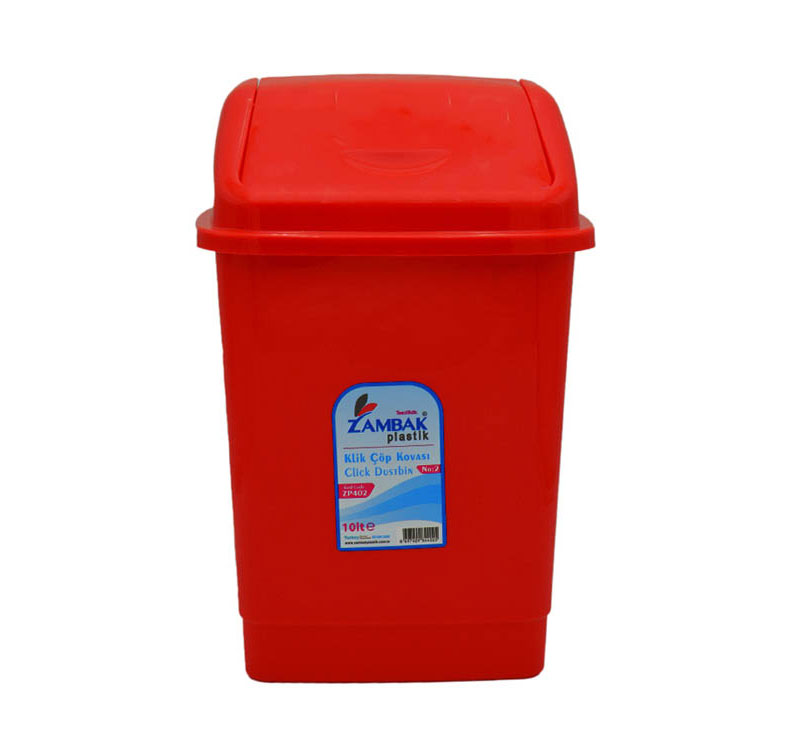 Ведро для мусора с поворотной крышкой, 10л., пластик, ассорт. (ZP84402) Zambak Plastik - фото 3