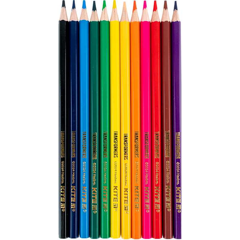 Олівці кольорові, 12 шт. Transformers Kite - фото 3