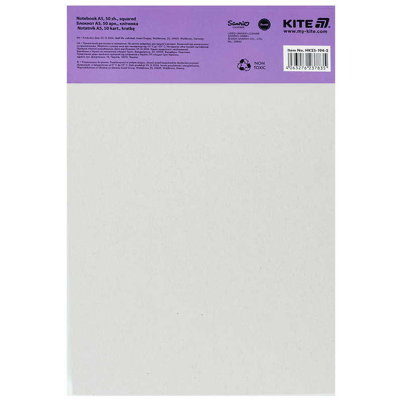 Блокнот-планшет, A5, 50 арк., кл. Hello Kitty-2 (HK25-194-2) Kite - фото 3