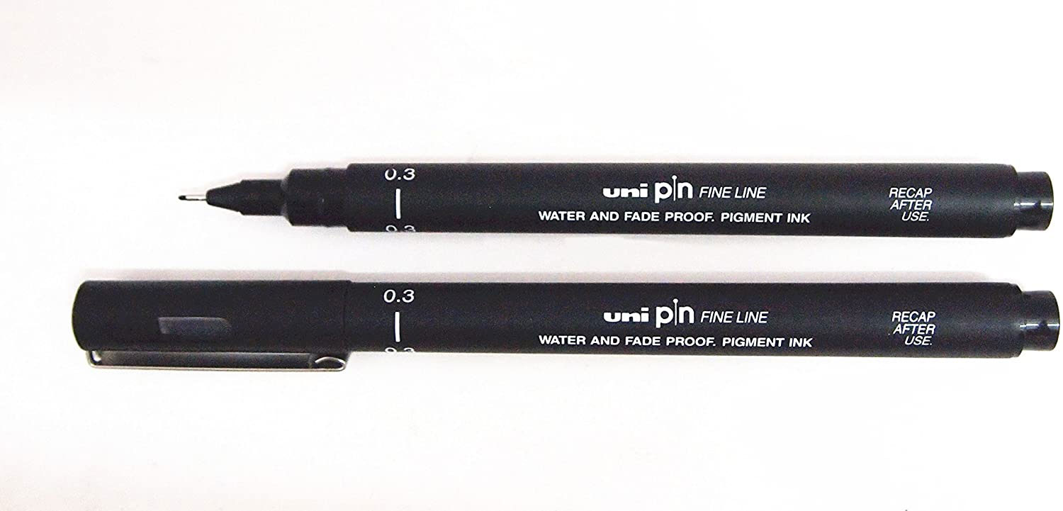 Лінер Pin fine line 0.3мм., корпус, чорн., ст., чорн. Uni - фото 6