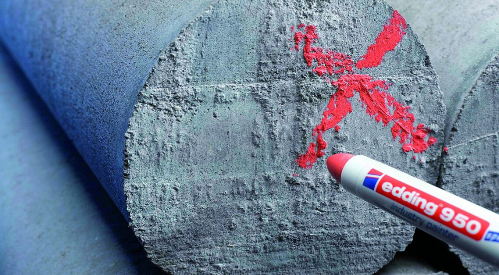 Маркер для промислової графіки 950, круглий наконечник 10мм., черв. Edding - фото 5