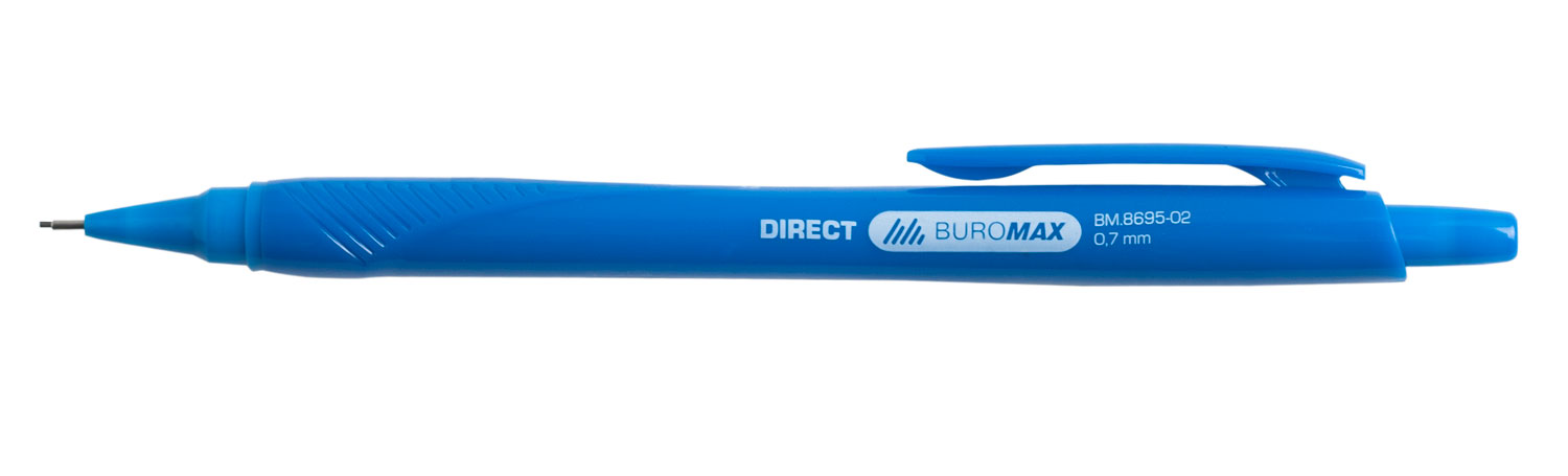 Карандаш автоматический 0,7мм. DIRECT, пластиковий корпус, цвет син. BuroMax - фото 2