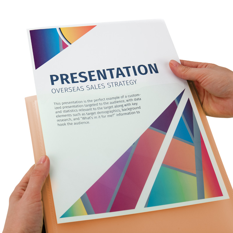 Дисплей-книга с карманом, А4, 20 файлов, прозрачная оранжев Axent - фото 4