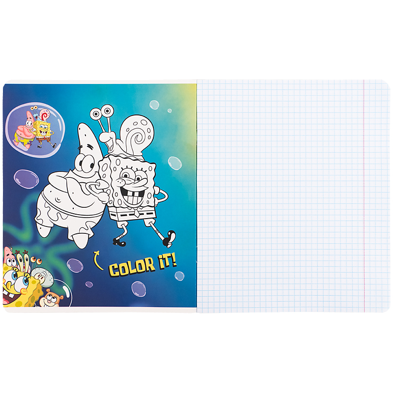Тетрадь 18 лист., кл., гибр. лак + УФ лак, Sponge Bob (SB25-236) Kite - фото 9