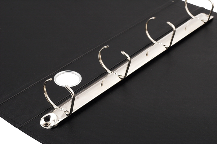 Папка А4, 40мм. 4кільця, картон PVC покриття, син. BuroMax - фото 3