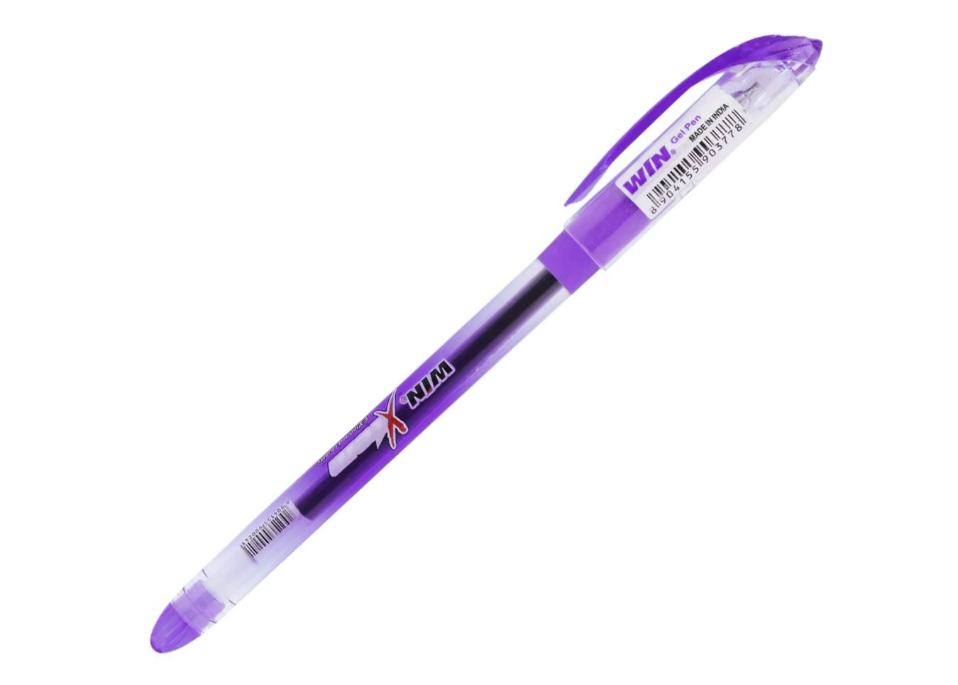 Гельова ручка X-TEN, корпус проз., ст. фіолет. WIN - фото 2