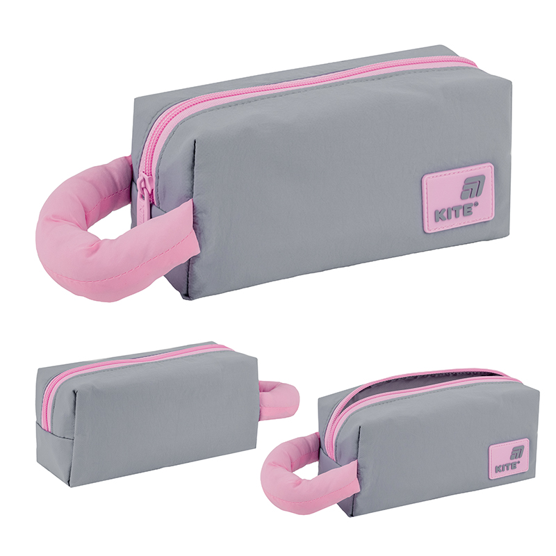 Пенал 2703-2 серо-розовый Kite - фото 3