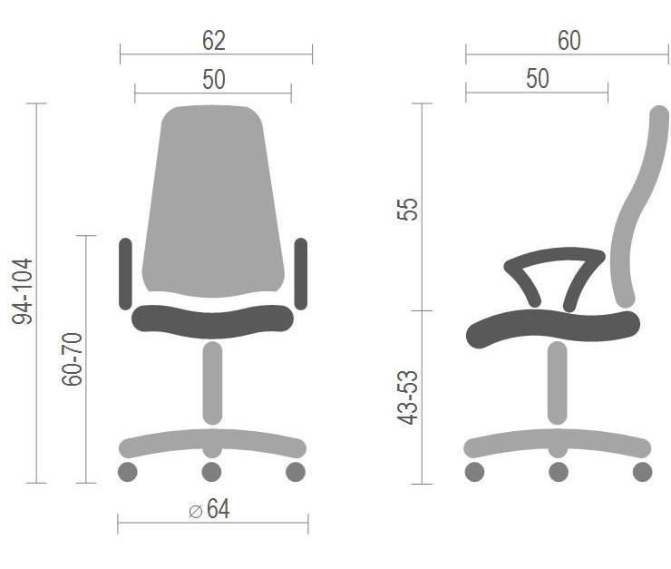 Кресло для персонала Вист CH TILT, черн. АКЛАС - фото 2