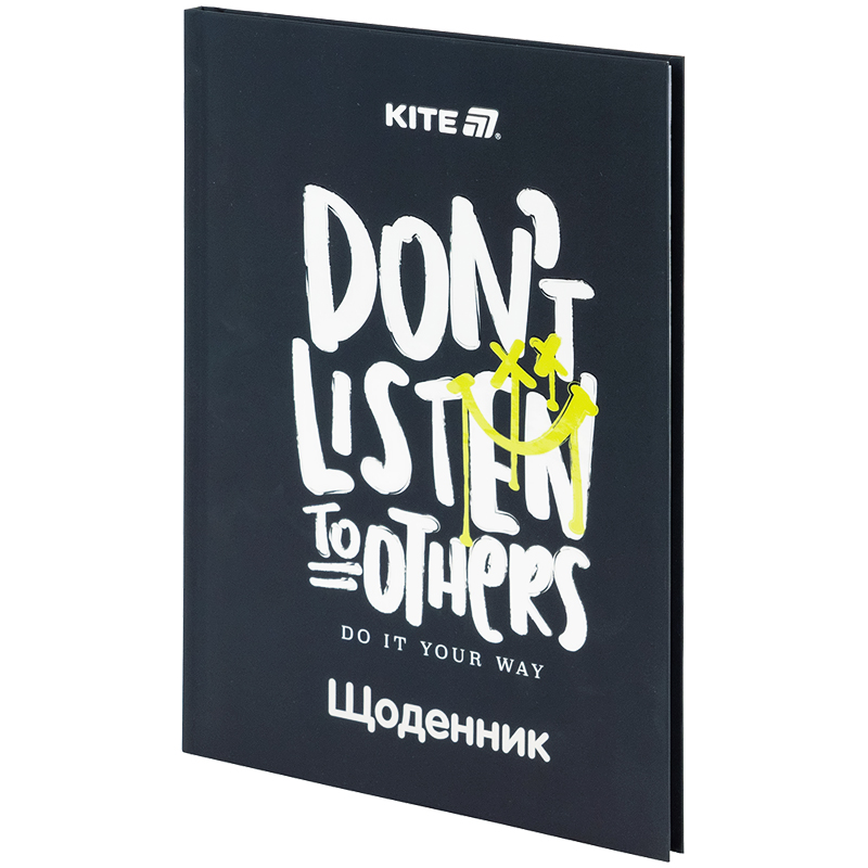 Школьный дневник, твердая обложка, Don't listen (K25-262-7) Kite - фото 5