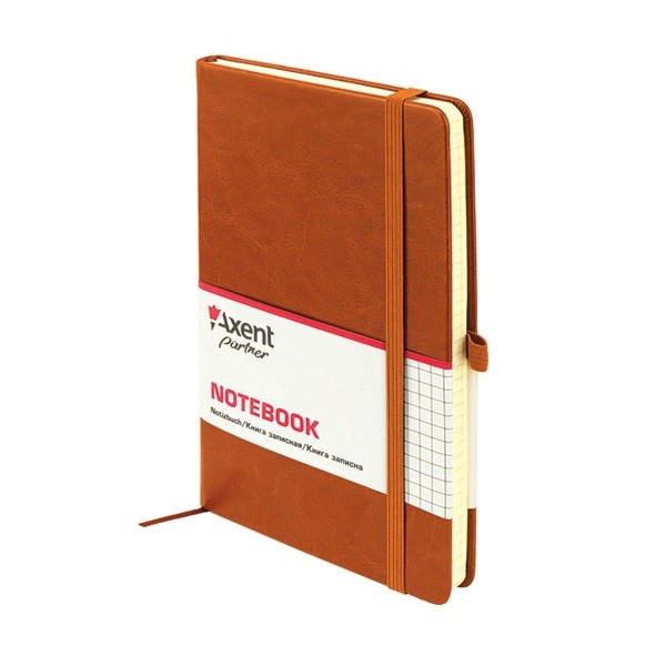 Книга записная Partner Lux А5, 96л., кл., коричн. Axent - фото 5