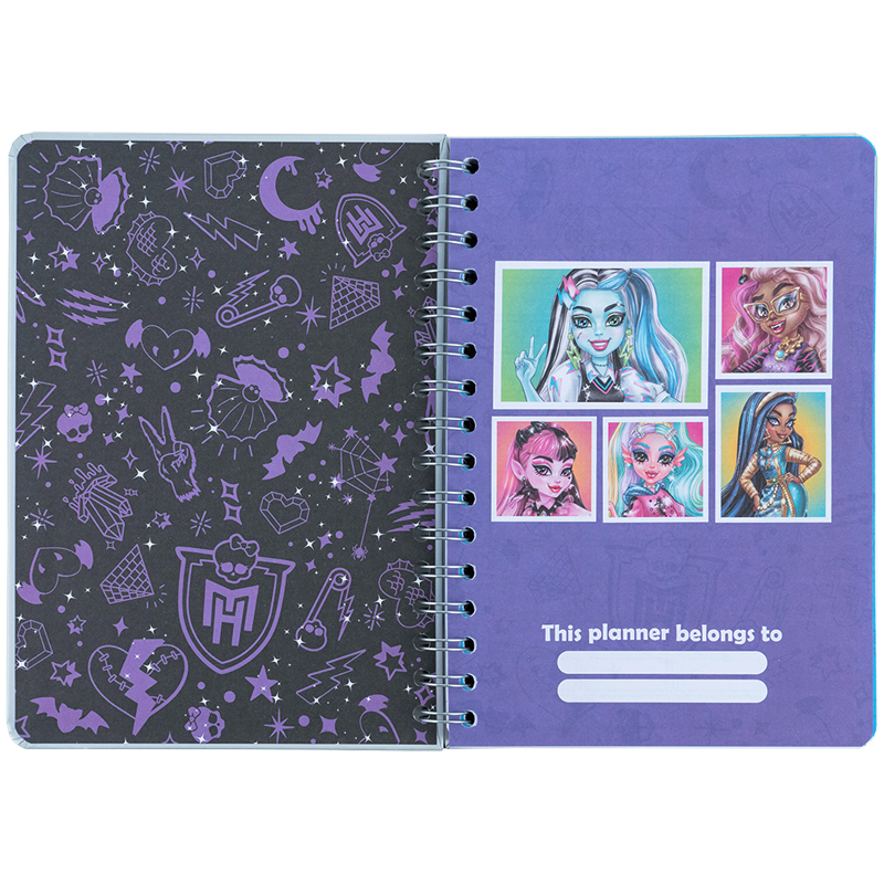 Щоденник на спіралі, тверда обкладинка, Monster High (MH25-438) Kite - фото 6