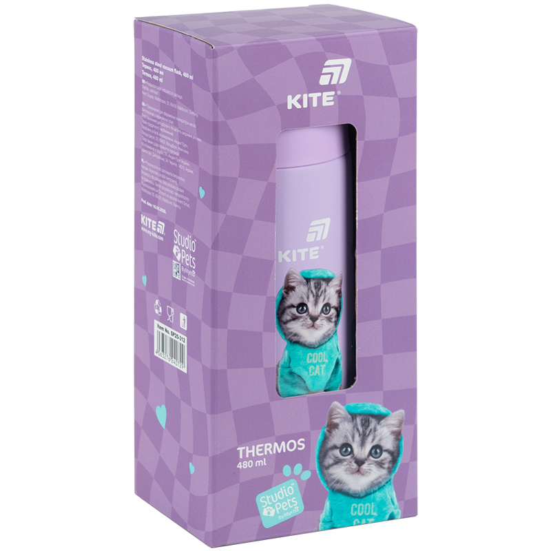 Термос, 480 мл, Studio Pets (SP25-312) Kite - фото 4