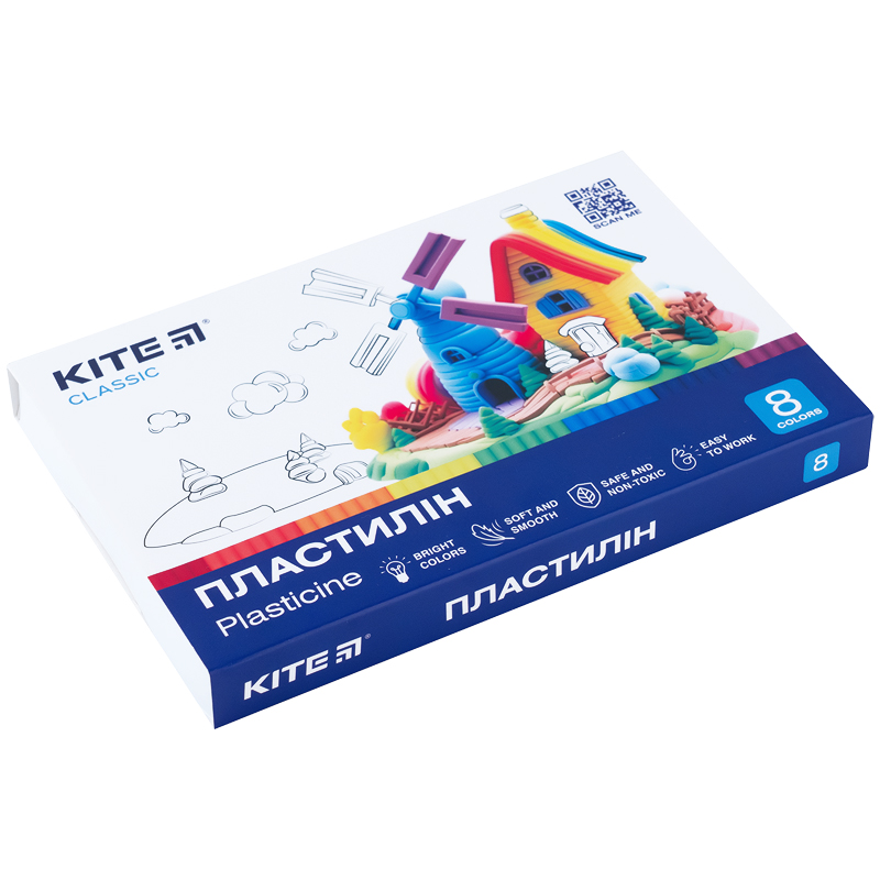 Пластилін, 8 кольорів, 160 г. Kite Classic Kite - фото 3