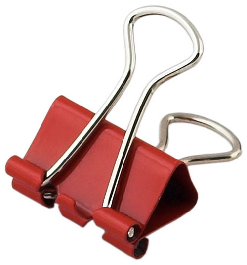 Зажим-біндер кольоровий 25мм., 12шт/уп., туба, асорті BuroMax - фото 5