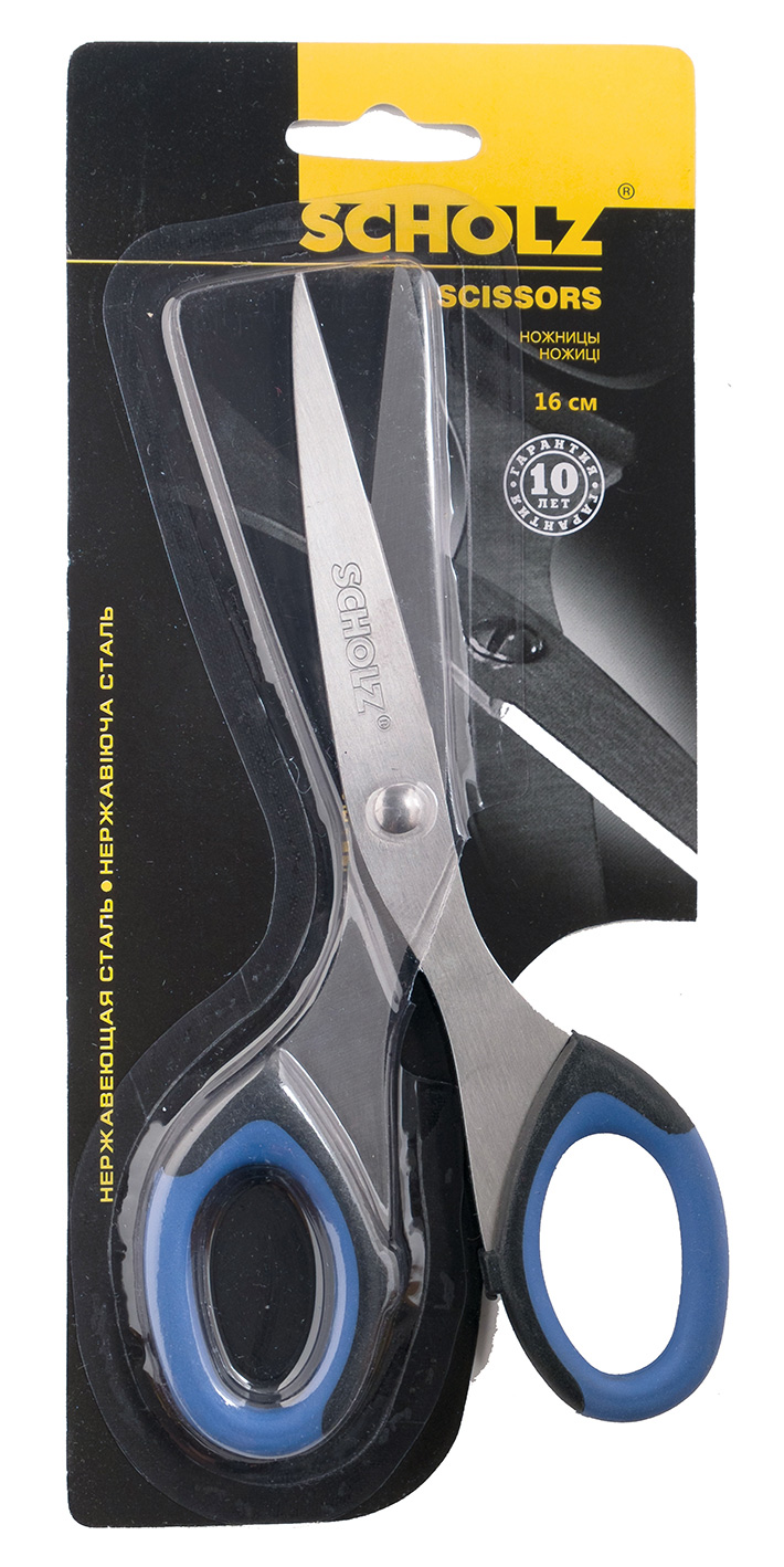 Ножиці 16см. з гумовими вставками Scholz - фото 4