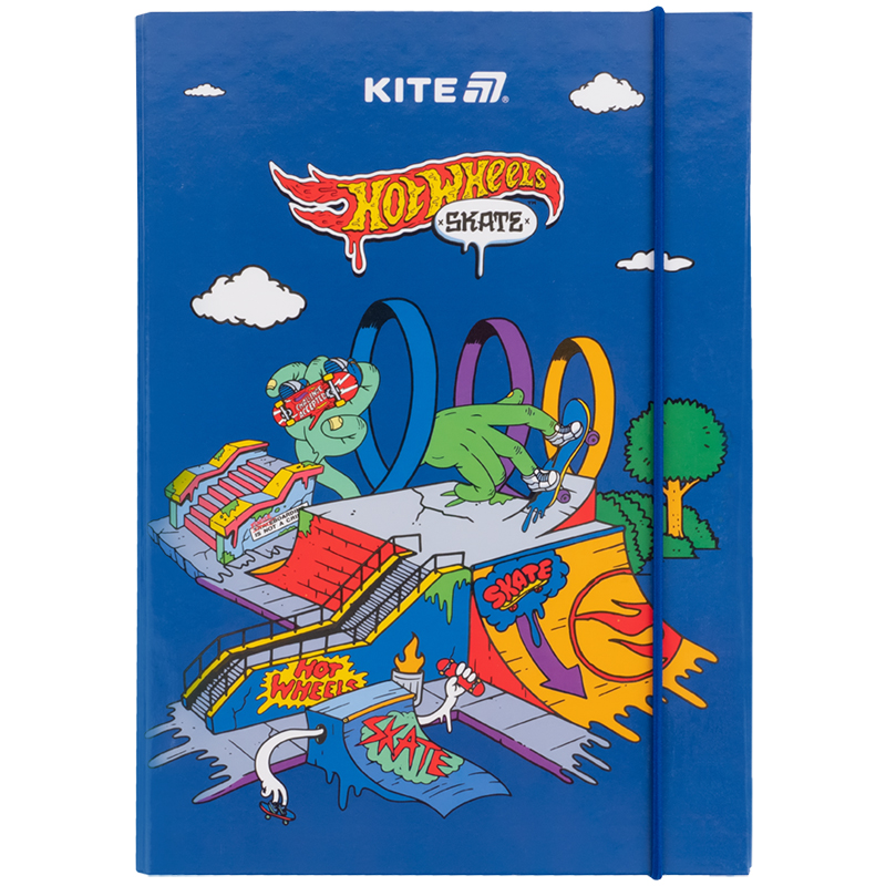 Папка для зошитів В5 на гумці картон, Hot Wheels-2 (HW25-210-2) Kite - фото 2