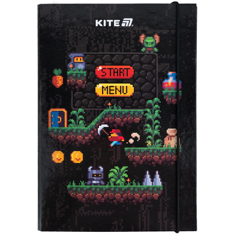 Папка для зошитів В5 на гумці картон, Pixel Game (K25-210-2) Kite - фото 2