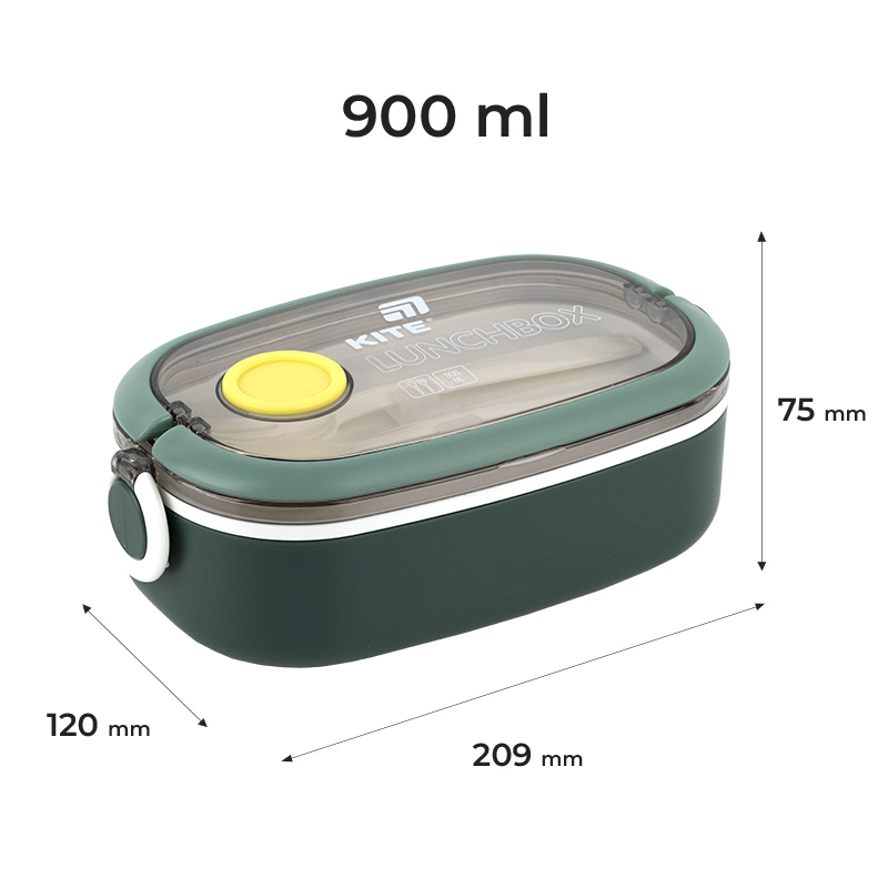 Ланчбокс 900 мл, зеленый (K25-1180-3) Kite - фото 4