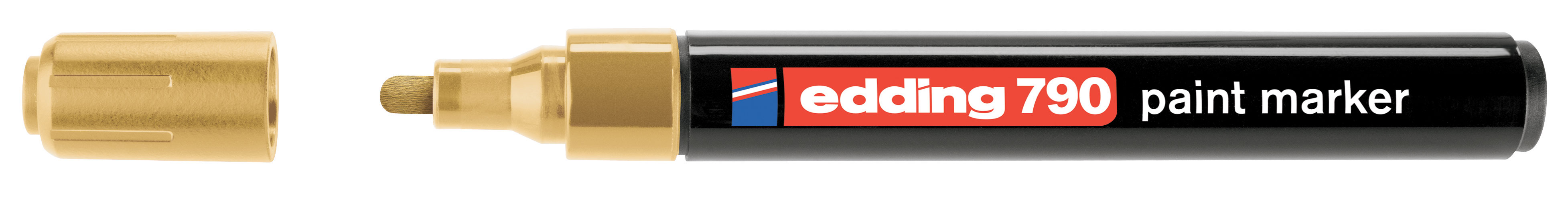 Маркер лакуючий 790, круглий наконечник 2-3мм., золот. Edding - фото 3