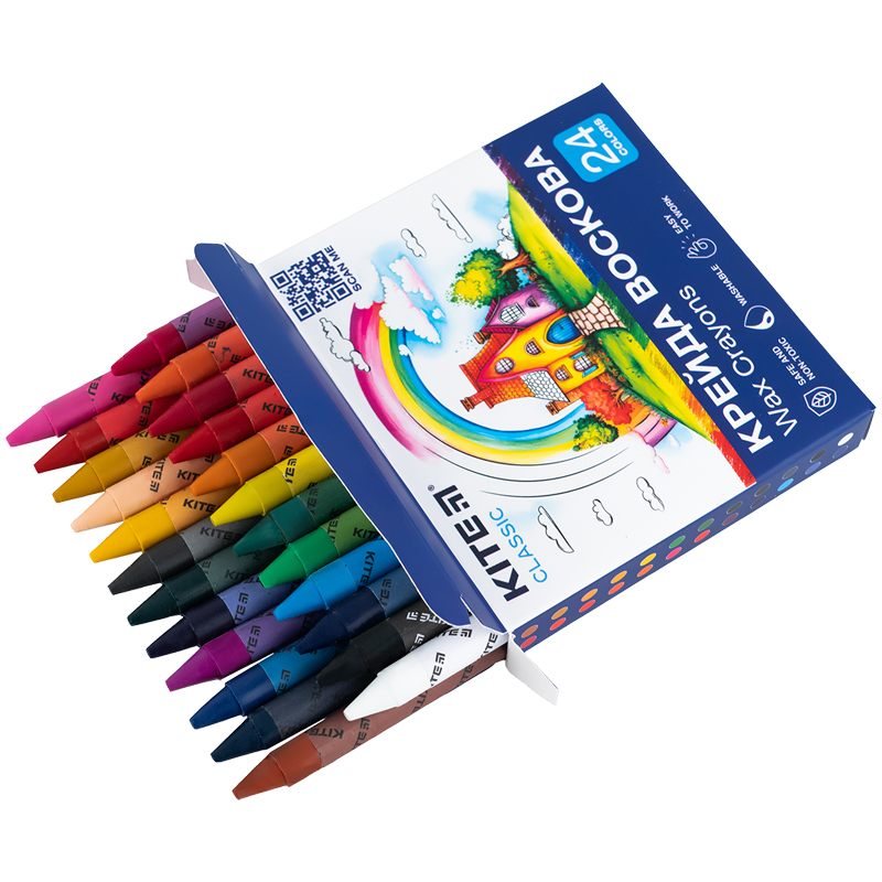 Крейда воскова, 24 кольори Kite Classic Kite - фото 2