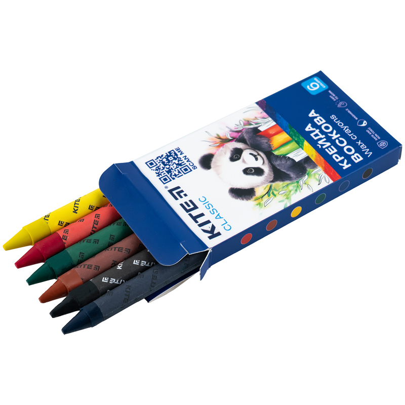 Крейда воскова, 6 кольорів Kite Classic Kite - фото 2