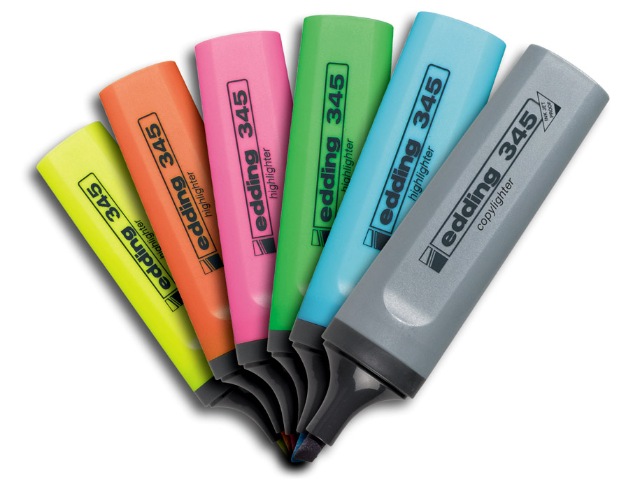 Маркер текстовый 345, 2-5мм., розов. Edding - фото 4