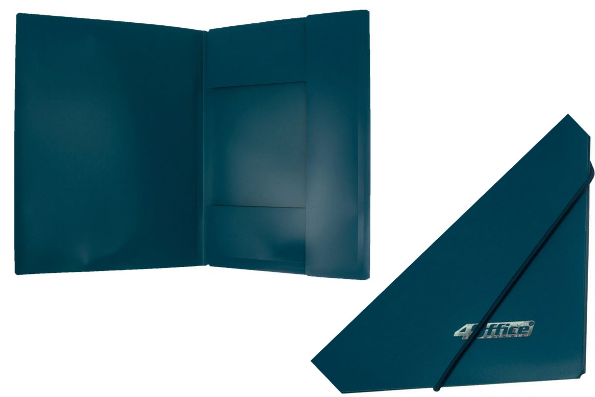 Папка на гумках А4, пластик, зелен. 4Office - фото 4