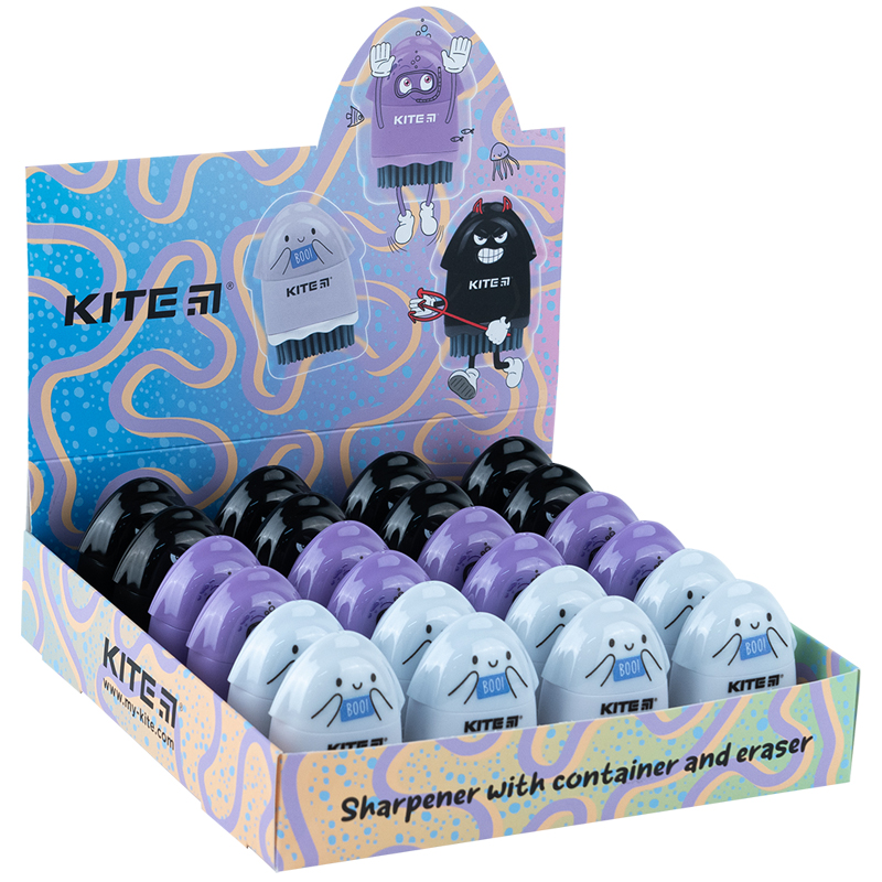 Точилка с контейнером и ластиком Faces, ассорти Kite - фото 7