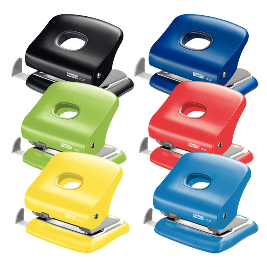 Діркопробивач на 2 отвори, до 30 аркушів Fashion FC30, металевий, черв. Rapid - фото 2