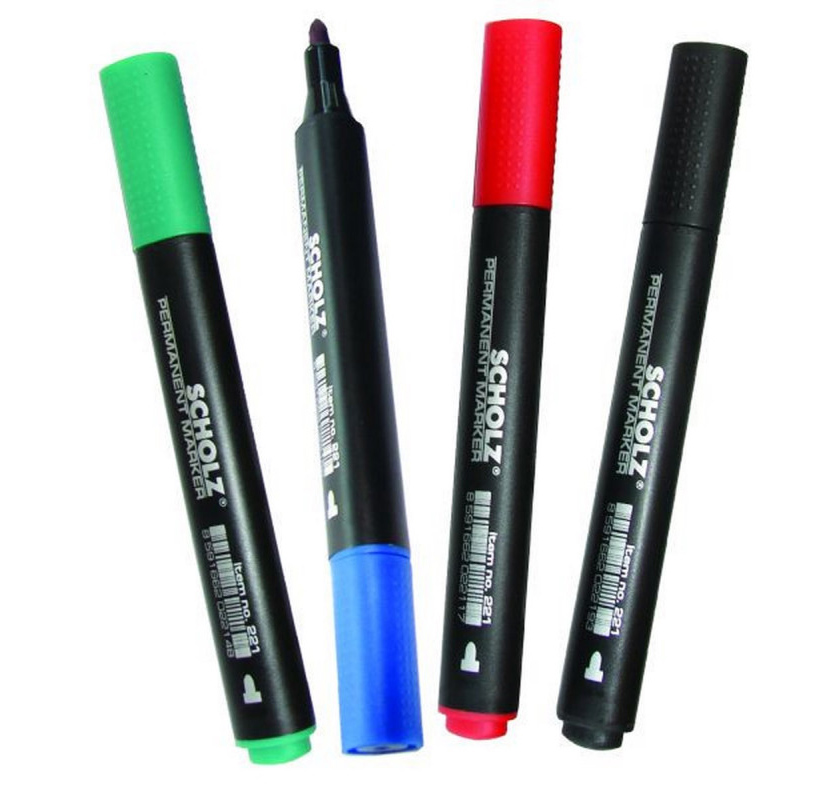 Маркер перманентный, круглое острие 1-2мм., зелен. Scholz - фото 4