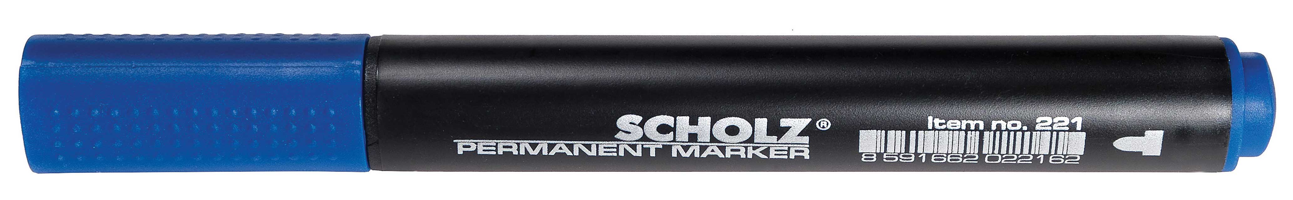 Маркер перманентный, круглое острие 1-2мм., син. Scholz - фото 4