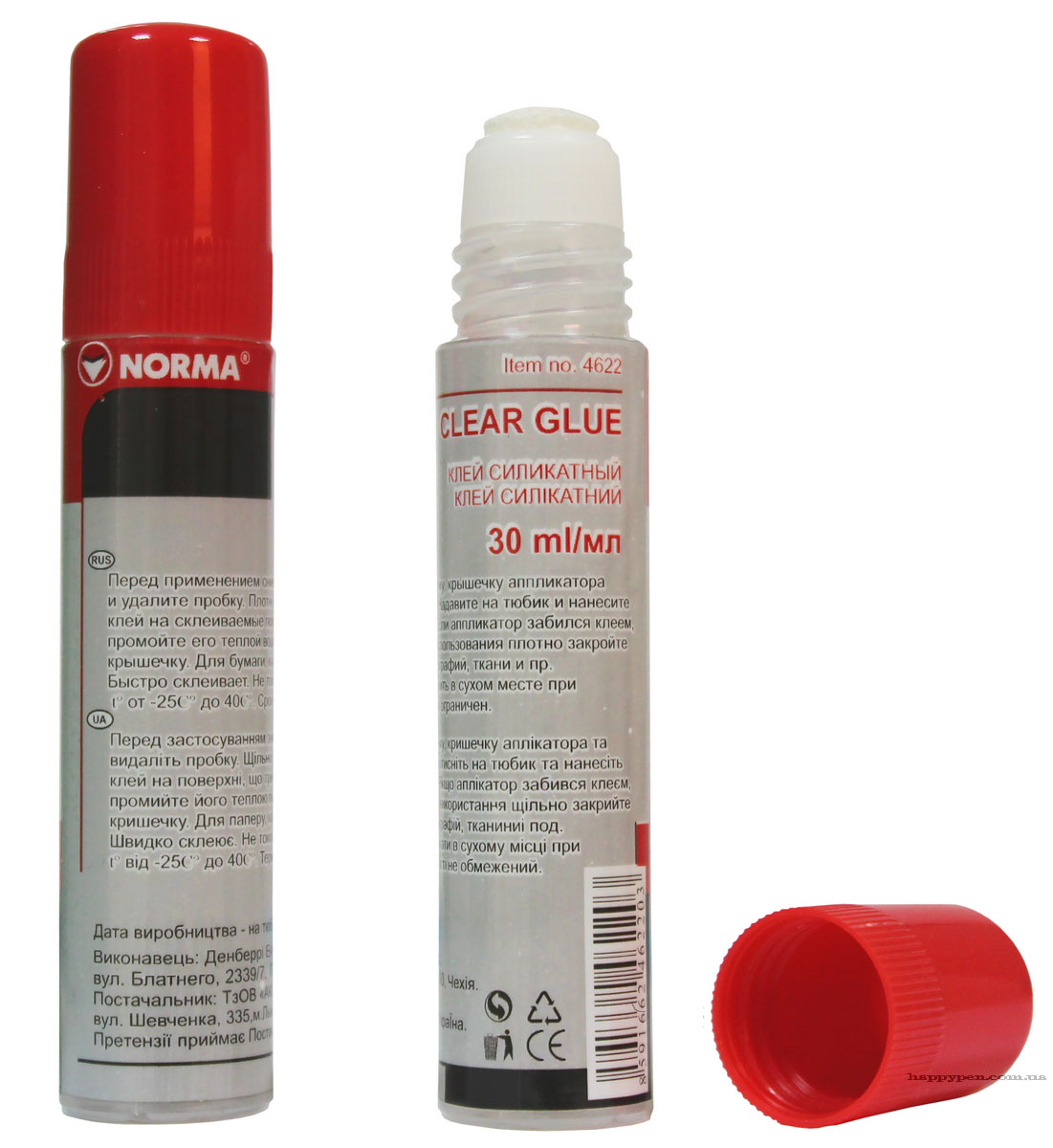 Клей силикатный, с губкой 30г., карандаш NORMA - фото 2