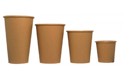 Стакан бумажный 500мл., 50шт./уп., крафт Украина - фото 1