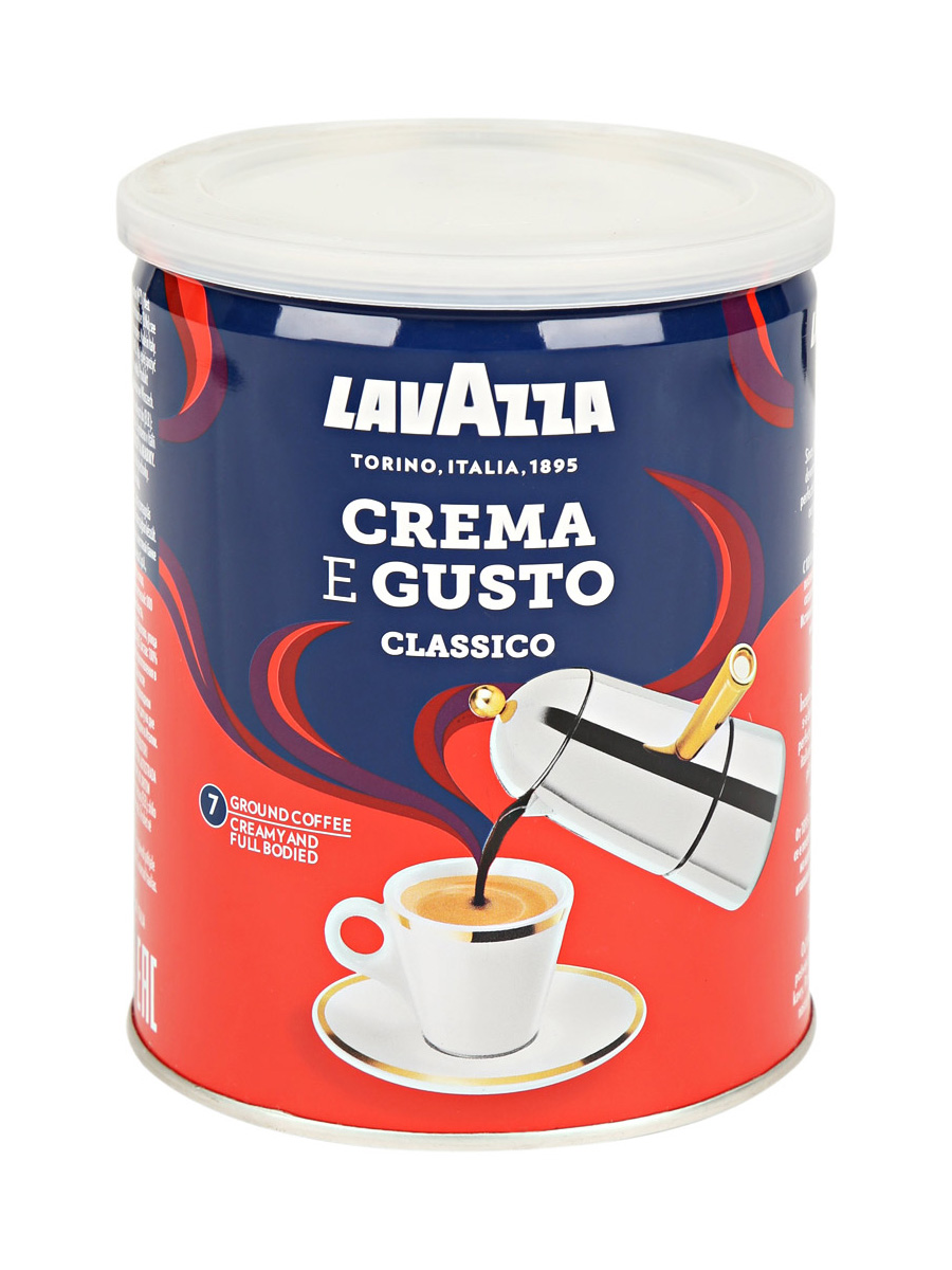 Кава мелена Crema&Gusto 250г., купаж арабика/робуста, жерстяна банка Lavazza - фото 1