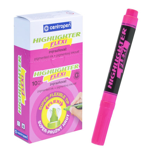 Маркер текстовий Highlighter Flexi 8542, 1-5мм, рожев. Centropen - фото 3