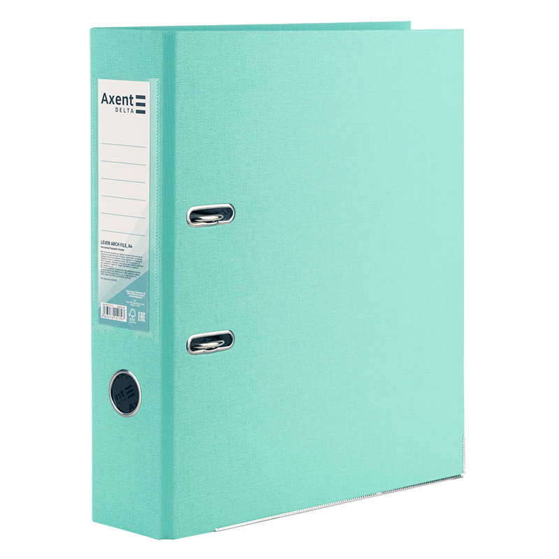 Регистратор 7,5см. А4 (PP) односторонний, Pastelini, мятный Axent Delta - фото 1