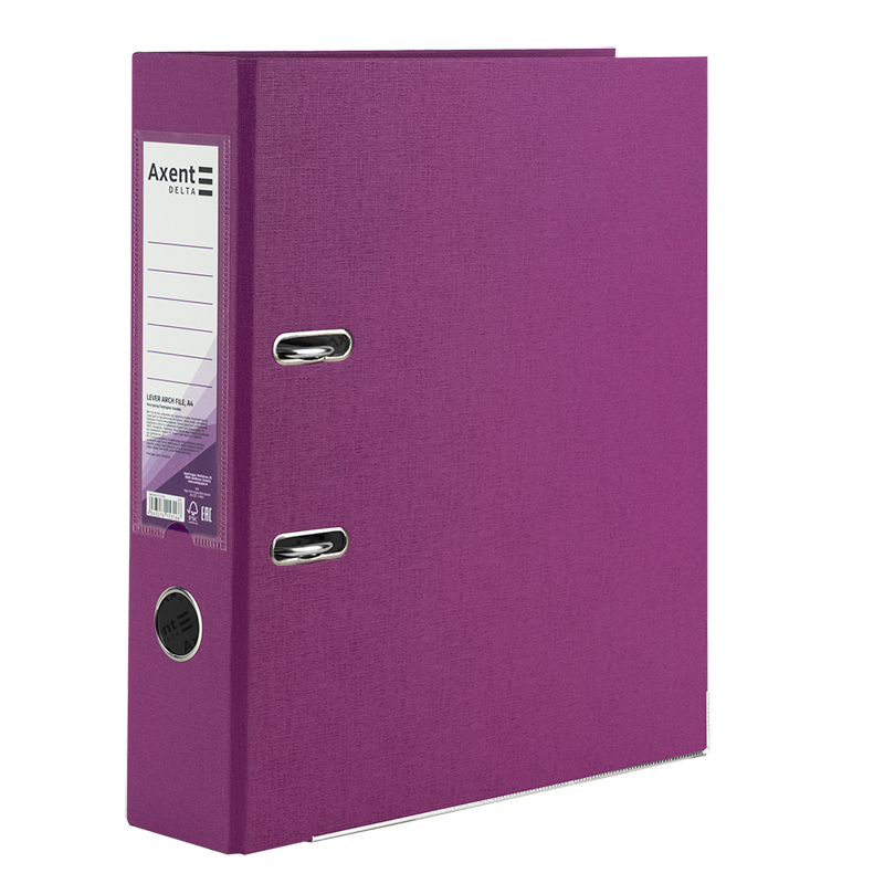 Регистратор 7,5см. А4 (PP) односторонний, сиреневый Axent Delta - фото 1