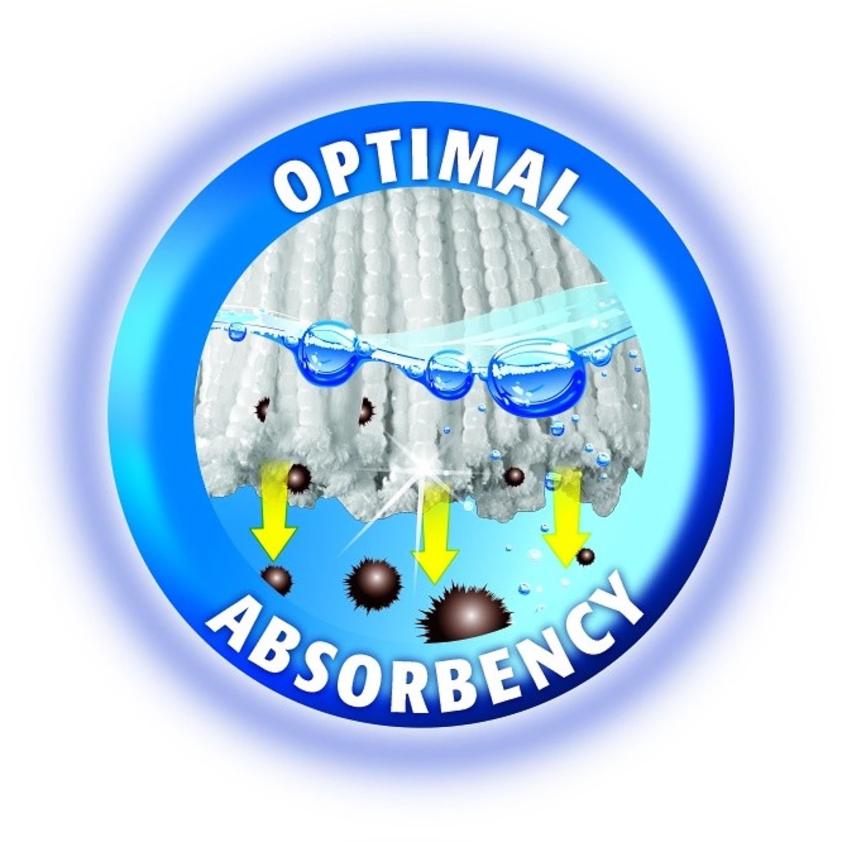 Насадка Моп круглий для швабри, EasyWring & Clean TURBO, мотузковий,  поліестер, біл. Vileda - фото 9