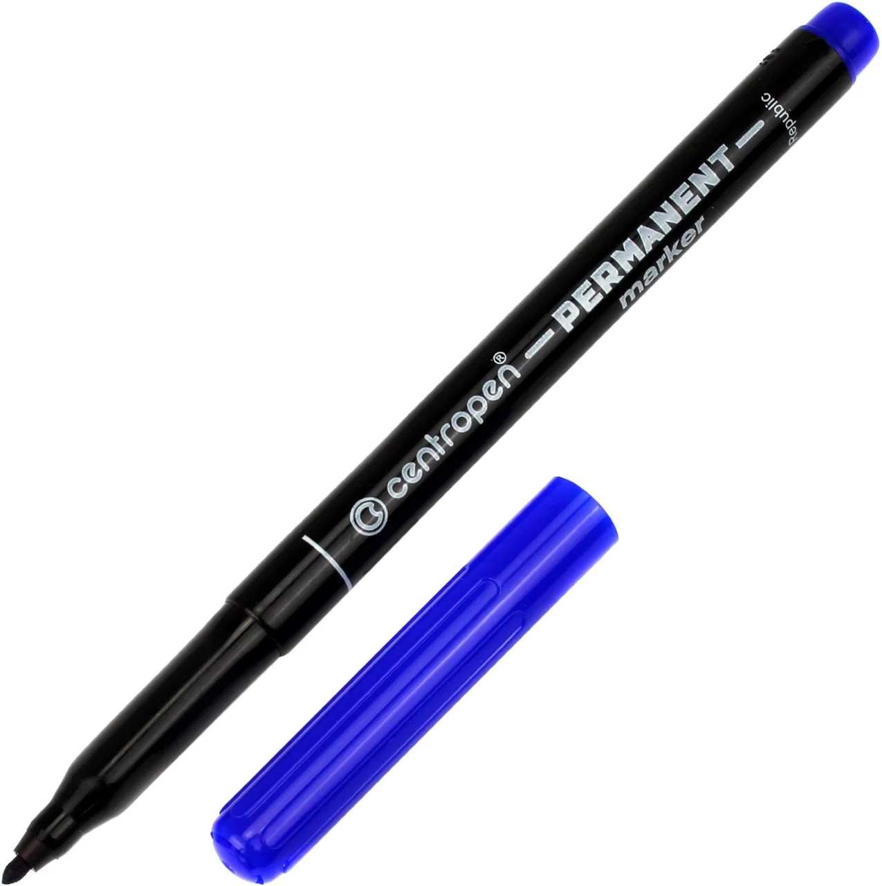 Маркер перманентний, круглий наконечник, 1мм.(М), 2536, син. Centropen - фото 2