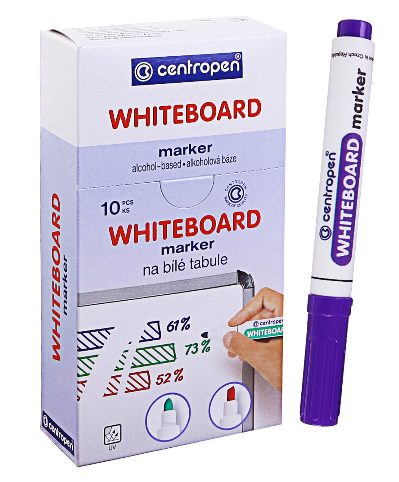 Маркер для досок круглое острие BOARD 2,5мм. 8559, фиолет. Centropen - фото 3